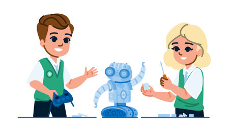 ai technology robotics school education vectorのイラスト素材