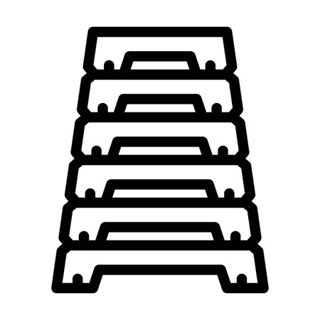 stack lock line icon vector illustrationのイラスト素材