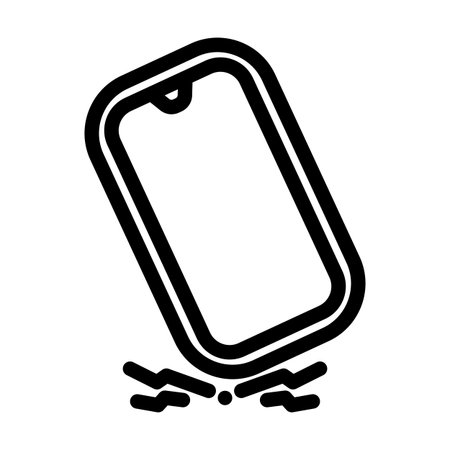impact resistant casing line icon vector illustrationのイラスト素材