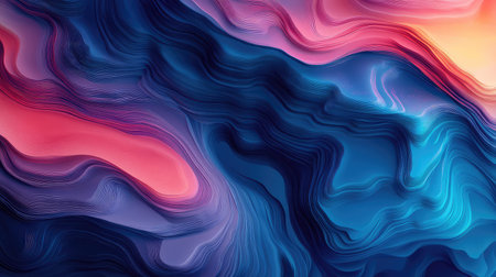 Abstract flowing waves creating vibrant liquid texture background