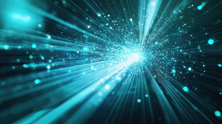 Data transmission flowing through abstract light tunnel