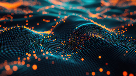 Digital network connecting data flow points