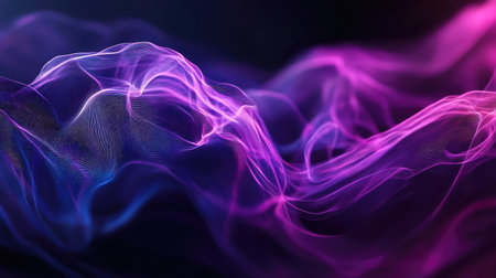 Abstract particle wave flowing glowing vibrant neon colors