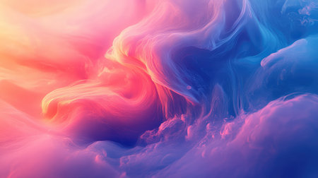 Abstract smoke flowing combining vibrant colorful hues