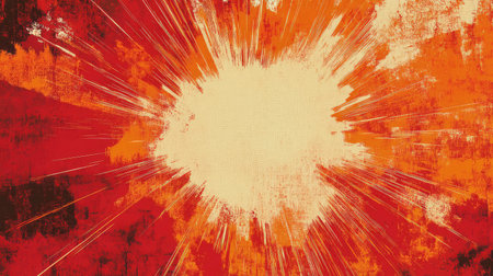 Abstract grunge background creating energetic radial burst