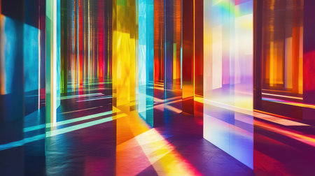 Abstract colorful light spectrum creating modern background