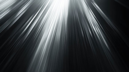 Light rays radiating from top creating abstract background