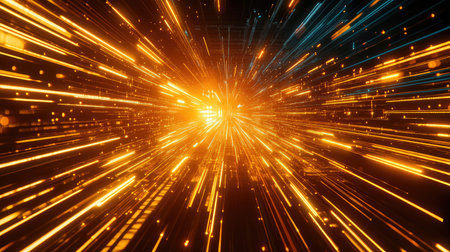 Fast moving data flowing digital light lines