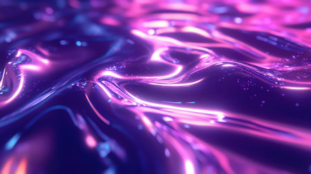 Abstract glowing liquid surface creating vibrant futuristic backgroundの写真素材