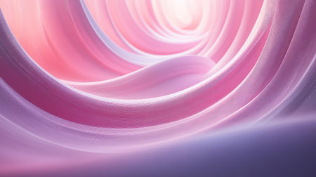 Smooth flowing pink purple waves creating abstract tunnel