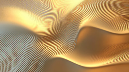 Golden abstract background featuring flowing lines and elegant waves