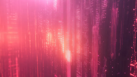 Digital data flowing background creating a futuristic matrix concept