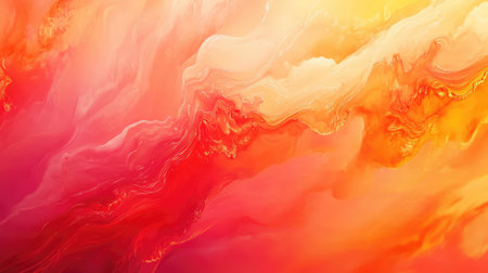Abstract warm colors flowing liquid texture backgroundの写真素材