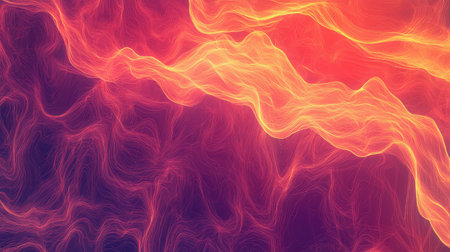 Abstract wavy glowing lines forming energy network