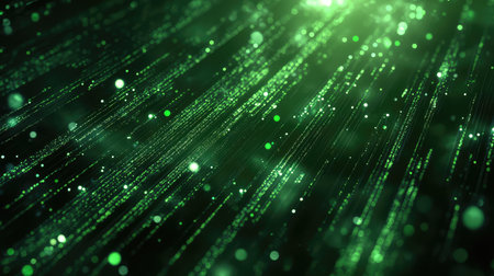 Digital data stream flowing through cyber network backgroundの写真素材