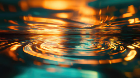 Digital light ripples creating abstract connection surface