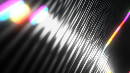 Abstract wavy lines creating dynamic colorful light pattern