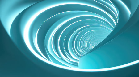 Abstract glowing blue speed tunnel vortex background