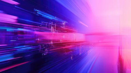 Abstract digital data streaming with speed motion