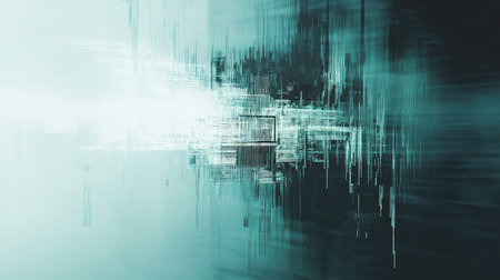 Abstract digital data processing network visualizing connection