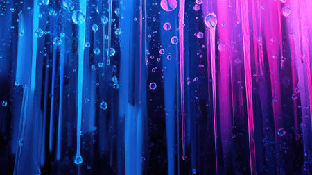 Colorful liquid drips and bubbles creating vibrant gradient background