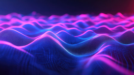 Digital wave pattern forming abstract technology background