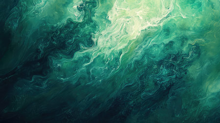 Dynamic abstract fluid art creating ocean depths