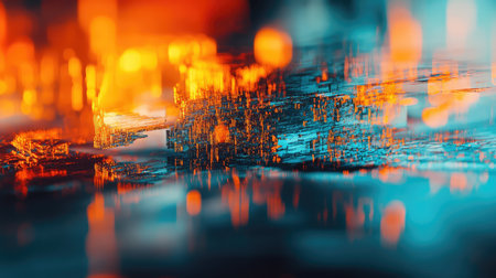 Abstract technology network creating a futuristic digital landscape