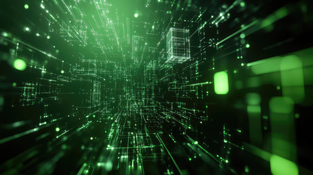 Digital network connections forming abstract technology background