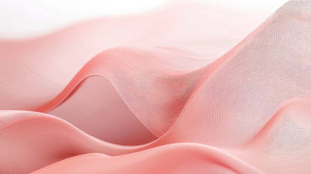 Abstract flowing pink waves with delicate ribbed textureの写真素材