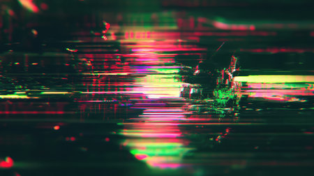 Digital glitch effect showing abstract data error distortion