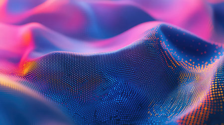 Digital wave particles creating futuristic abstract background