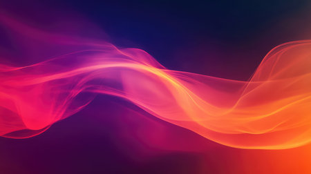 Abstract flowing waves creating vibrant energy backgroundの写真素材