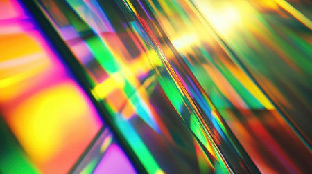 Abstract light refraction creating vibrant colorful spectrum