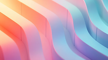 Graduating pastel waves abstract background flowing design