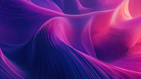Abstract wavy lines creating a flowing gradient backgroundの写真素材
