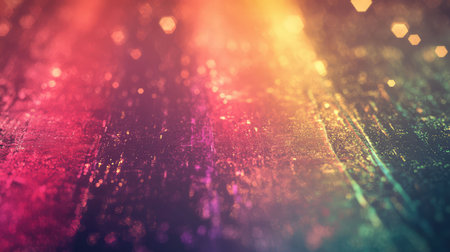 Abstract colorful vibrant bokeh sparkling light backgroundの写真素材