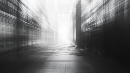 Speeding digital tunnel showing a bright future