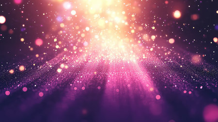 Abstract glowing particles forming vibrant light background