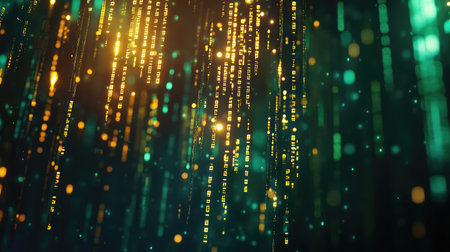 Digital data streaming representing modern network technology