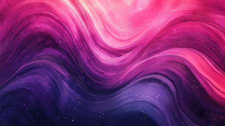 Abstract flowing waves vibrant pink purple colors