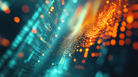 Digital data stream transferring information technology concept
