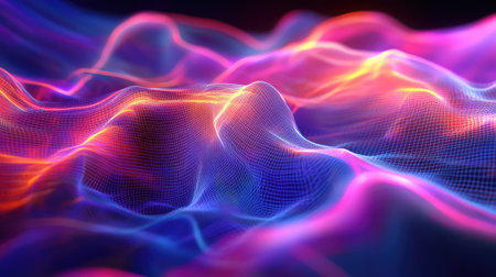 Digital data network visualizing cyberspace technology