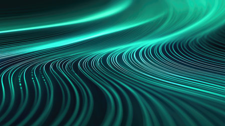 Abstract flowing data lines forming modern technology background