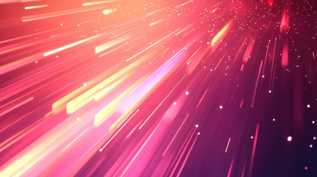 Abstract light rays creating digital data flow background