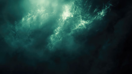 Deep teal green cloudy dark abstract background