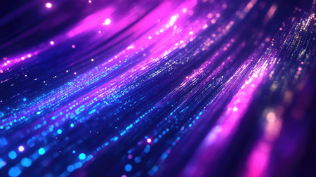 Abstract data flowing through digital fiber optic lines