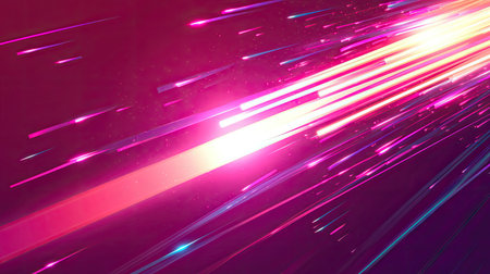 Abstract speed data stream creating light motion blur