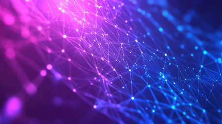 Digital network connecting data points in abstract space