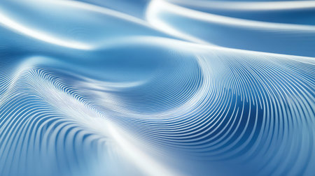 Flowing blue lines creating abstract wave pattern